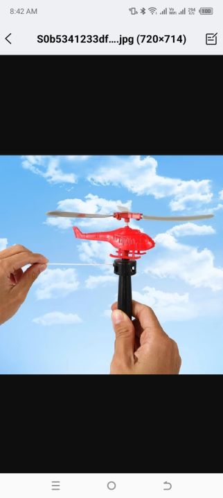 3 Peace Helicopter Toys Draw Rope Pull Line Helicopter Toys Take-off Toy with Handle Cable Drawstring Helicopter Toy Pull Line Fun Kids Outdoor Toy