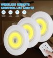 3 Piece Remote Control Tap LED Puck white Lights | Wireless Battery Operated Cabinet Lights with Dimmer & Timer | Easy Install Under Shelf, Kitchen & Closet Lighting. 