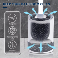 Water Spray Silicone Toilet Brush With Wall-Mounted Breathable Silicone TPR Brush 40cm Long Handle Bathroom Cleaning Accessories. 