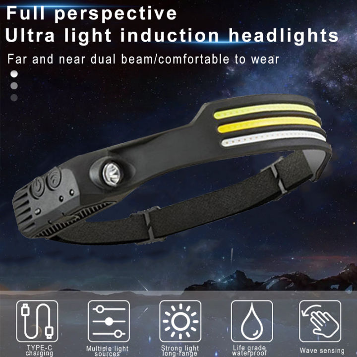 COB%20LED%20Sensor%20Head%20Lamp%20Induction%20Headlamp%20Built-in%20Battery%20Flashlight%20USB%20Rechargeable%20Head%20Torch%205%20Lighting%20Modes%20Headlight%20-%20Image%205
