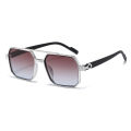 Car Sun Glasses New Fashion Double Beam Polygonal Sunglasses Retro Personalized Trendy Large Frame Eyewear European and American.