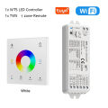 TUYA WiFi 5 In 1 LED Controller KIT RF 2.4G Glass Wall Mounted Touch Panel RGBCCT LED Smart Dimming Control DC 12V 24V Dimmer. 