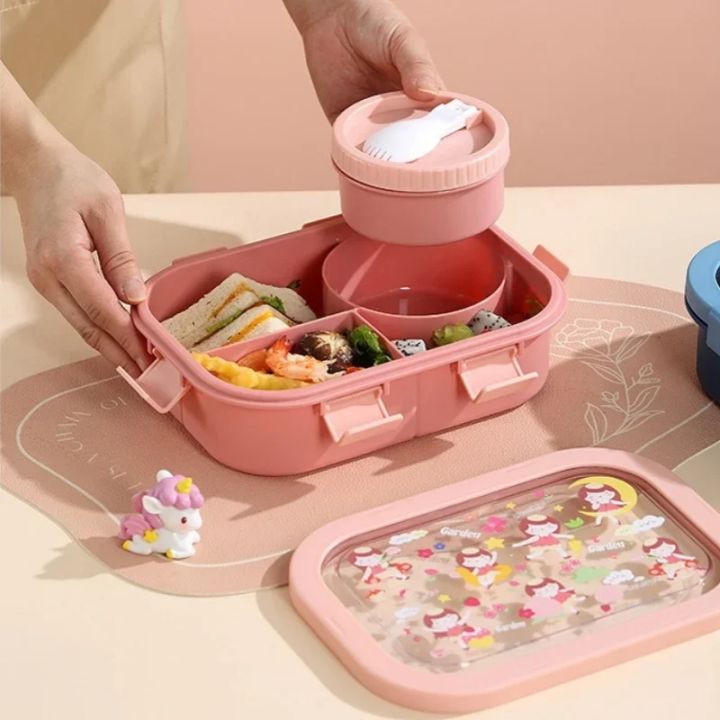 1000/1350ml%20Cartoon%20Lunch%20Box%20with%20Soup%20Bowl%20Bento%20Box%20Buckle%20Design%20Sealed%20and%20Leak-proof%20Portable%20Food%20Storage%20Container%20-%20Image%204