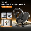 Suction Mount Magnetic Phone Holder Rotatable Wall Mountable Magnetic Stand Adjustable Portable Cell Phone Holder.