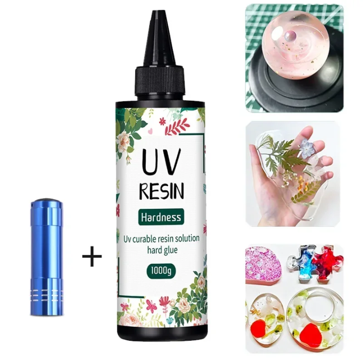UV Resin 100g With UV Light Crystal Clear Hard Type UV Glue Ultraviolet
