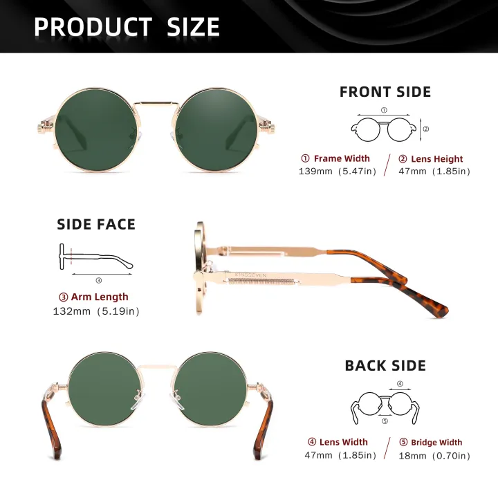 KINGSEVEN%20Round%20Sunglasses%20for%20Men%20Polarized%20Steampunk%20Sun%20Glasses%20For%20Women%20Vintage%20Style%20UV400%20Eyewear%20Accessory%20Oculos%20-%20Image%204