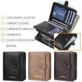 Fashion Men Wallets High Quality PU Leather Zipper Short Design Card Holder Male Purse with Coin Pockett Holder Men Wallets. 