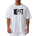 Mens Oversized Loose Running T-Shirts Letters Fitness Sports Half Sleeve T Shirt Summer Mesh Quick Dry Breathable Gym Clothing.