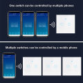 Work With Tuya WiFi Smart Light Switches Glass Panel Wall Smart Switch Universal 100-240V For EU Smart Life Alexa  Home. 