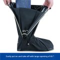 Rain Boot Shoe Cover Black Waterproof with Reflector High Top Clear Shoes Dust Covers for Motorcycle Bike Rain Cover Men Women. 