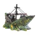 Aquarium Fish Tank Decoration Landscape Pirate Ship Shipwreck Retro Resin Design Accessories Home Decoration. 