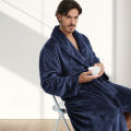 American-Style Autumn/Winter Couples' New Bathrobe, Morning Robe, Nightgown Men's Winter Pyjamas, Homewear Flannel Nightgown.