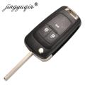 jingyuqin 10pcs/lot 2/3/4 Buttons Remote Control Fob Flip Folding Key For Chevrolet Lova Sail Aveo Cruze 315/433Mhz PCF7937E.