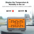 Deelife TPMS Solar Tyre Pressure Monitoring Control System with 4 Wheel Tire Sensor for Car TMPS. 