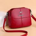 Women's new shoulder bag Korean fashion solid color mid-age women's shoulder bag mother's bag small square bag. 