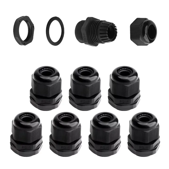 25pcs%20Waterproof%20Cable%20Gland%20Nylon%20Joints%20Plastic%20Black%20Cable%20Glands%20Connector%20Cable%20Joint%20Combination%20PG7%20PG9%20PG11%20PG13.5%20PG16%20-%20Image%203