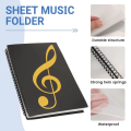 Flexible 40 Pages Piano Music Score Folder A4 Music Book Clip Sheet Note Folder Piano Paper Sheets Music Binder For Practice.