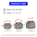 Widesea 1.1L 2L1.5L Camping Water Kettle Outdoor Coffee Kettle Tableware Picnic Set Supplies Equipment Utensils Tourism Cookware.