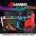 RGB Gaming Keyboard and Mouse and Headphones Combo with FREE Mousepad in Low price ~ Mechanical Feeling Gaming Key Board with 7 light RGB Gaming Mouse ~ Wired Keyboards for Mobile Gaming, Pubg, Laptop, PC, Minecraft, Xbox - 112 Keys - By FunBug. 