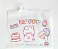 New Cute 3pcs PVC Transparent Printed Bag Purse Medium Size For use Files and Documents. 