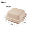 10/20 PCS Disposable Biodegradable Hamburger Box, Bento Lunch Box Baking Cak Food Containers Dessert Protection Snack Box. 