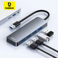 Baseus Usb Hub 4 Port ABS Hub Usb 3 0 for Laptop Multi Splitter Adapter For Macbook PC Computer Accessories.