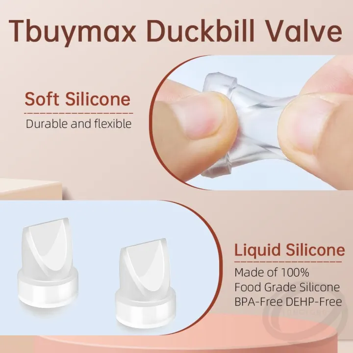 8Pcs%20Duckbill%20Valves%204Pcs%20Silicone%20Diaphragm%20Set%20Compatible%20with%20Momcozy%20M5%20Electric%20Breast%20Pump%20Replacement%20for%20Pump%20Efficiency%20-%20Image%205