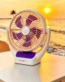 12 hours plus backup time; High quality Soundless Rechargeable & Charger fan;JY Super-2523; Professional & Advanced Technologies 4000 mah Battery: AC/DC Fan.