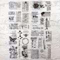 Vintage Digital English Clear Silicone Stamps for Card Making Material Scrapbooking Planner Journaling Transparent Rubber Stamp. 