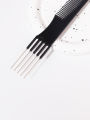 1PCS metal fork black carbon pull-up comb, curly comb and African split comb - thick hair care comb.