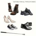 Retractable Stainless Steel Shoe Horn for Elderly, Unisex Long Shoe Pull Helper, Portable Shoe Horn Stick Easy Shoe Wearing Tool. 