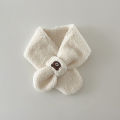 Bear Children Winter Mittens Thicken Warm Halter Baby Gloves for Girls Boys Lamb Wool Korean Kids Scarfs Baby Neck Warmer 2-6Y.