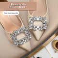 Wedding Shoe Clips - 1 Pair Crystal Rhinestone Buckles for Bridal Heels - High-Heeled Shoes with Rhinestone Clasps as Accessorie. 