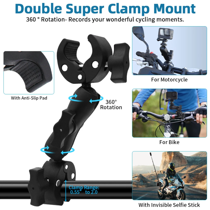 Motorcycle%20Mount%20kit%20for%20Insta360%20X5%20X4%20X3%20X2%20RS%20DJI%20GoPro%20Double%20Clamp%20Handlebar%20Selfie%20Stick%20for%20Insta%20360%20Mount%20Accessories%20-%20Image%204
