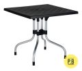 Supreme Olive Square Foldable Table With Sturdy Aluminum Legs. 