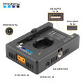 NP-F Battery Charger Battery Adapter Plate with DC12V DC8V USB-A Output Cold Shoe Adapter 1/4 Inch Screw Hole. 