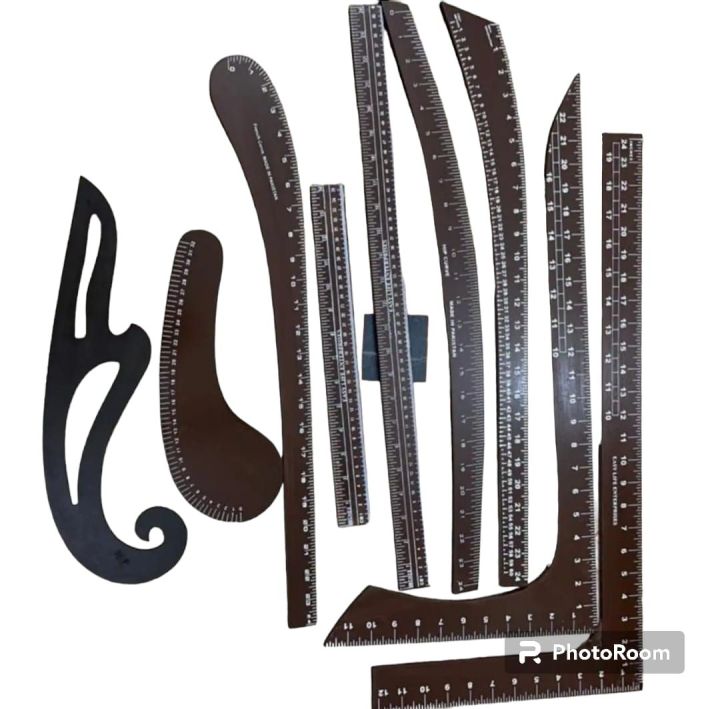 Tailoring complete set9in1 ,shirt designing,trozer scale ,curve scale