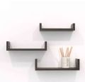 Customised U shaped floating shelves of 3 for decoration in bed room, living room, study room. 