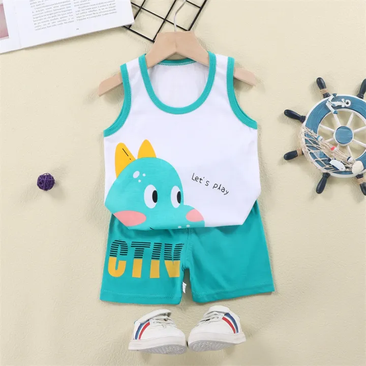 Kids%20Cartoon%20Vest+Shorts%20Clothes%20Set%20Summer%20Boys%20Girls%20Soft%20Cotton%20Nightwear%20T-Shirts%20Shorts%20Pajama%20Suit%20%20Casual%20Sport%20Clothing%20-%20Image%204