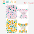 2pcs Eco-friendly Baby Cloth Diaper Cover Waterproof Cover Nappies Reusable Washable Adjustable Nappy Cover for Baby 3-15kg. 