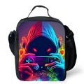 Lunch bags for Child,Cartoon Game con-so-les School Picnic Bags for Boys,Large Kids Insulation Cooler Bags for Aged 4-10 years. 