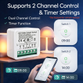 Tuya Zigbee Mini Smart Switch DIY 2 Way Control Smart Home 16A 1/2Gang Relay Automation Breaker Switches works with  Home. 