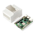 Raspberry Pi 5 ABS Case DIN Rail Shell Large Inner Space Clear Top Windows Electrice Box Optional Active Cooler for RPi 5 Pi5. 
