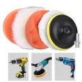 3/4/5 Inch Drill Car Polisher Wool Polishing Machine Wax Pads Car Buffing Pads Sponge Foam Kit for Auto Polishing Sanding Waxing. 