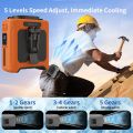 Portable Waist Fan 10000mAh with Power Bank LED Lighting Hanging Neck Fan 5 Speed Strong Airflow Cooling Fan for Outdoor Working.