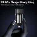 Toocki Car Charger 50W Quick Charge And 60W USB A to Type C Cable for iPhone Poco S23 Fast Charging.