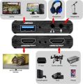 TABLLYUGE 4K USB 3.0 HDTV Video Capture Card HDMI-compatible Video Recorder Grabber For PC PS4 OBS Game Recording Game Audio Mic.