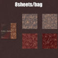 Mr.Paper Hot Stamping Craft Material Paper Lily Cherry Blossom Flower Theme Sulfuric Acid Paper Material Home Decoration Gifts.