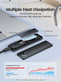 ORICO M.2 NVMe SSD Enclosure 10Gbps USB 3.2 Gen2 Case Box Simple Design Tool-free Support UASP for NVMe SATA SSD Gamers. 