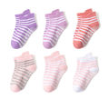 6 Pairs 0-5 Years Old Non-Slip Kids Socks with Grip Little Girls Boys Ankle Socks Infants Toddlers Children Floor Socks. 